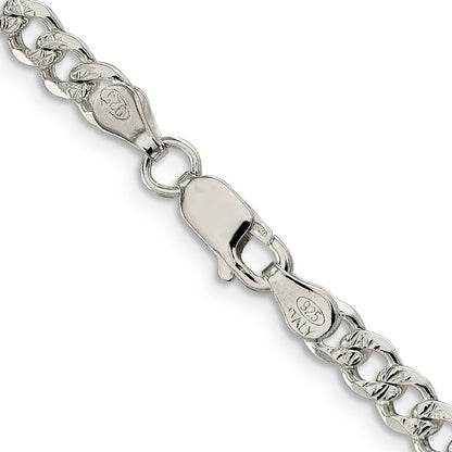 Sterlingsilber 4.5mm Pavé Panzer Halskette
