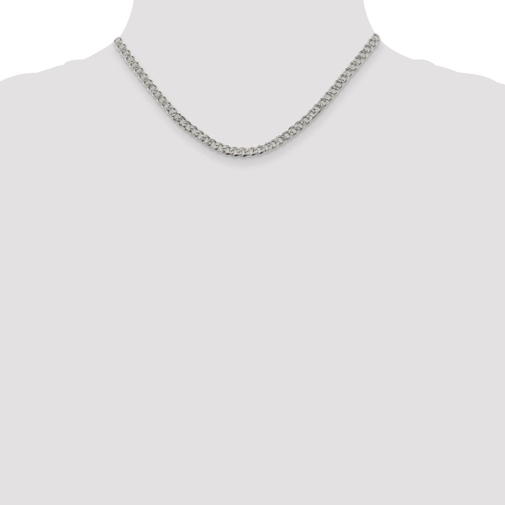 Sterlingsilber 4.5mm Pavé Panzer Halskette