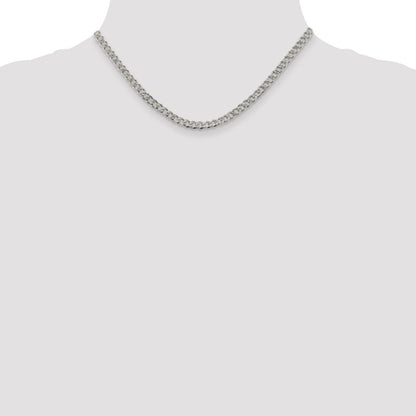 Sterlingsilber 4.5mm Pavé Panzer Halskette