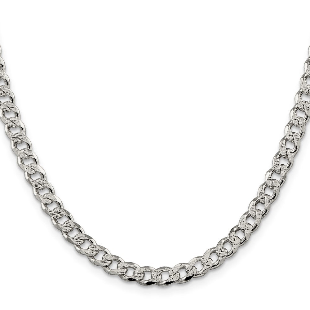30 Zoll Sterlingsilber 5.5mm Pavé Panzer Halskette