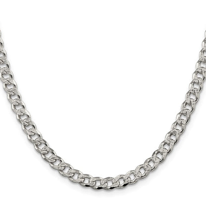 30 Zoll Sterlingsilber 5.5mm Pavé Panzer Halskette