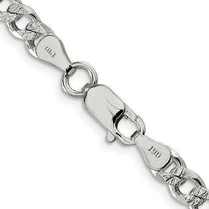 30 Zoll Sterlingsilber 5.5mm Pavé Panzer Halskette