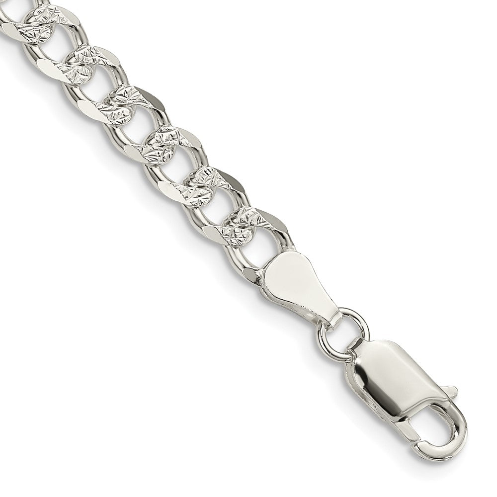 8 Zoll Sterlingsilber 5.5mm Pavé Panzer Gliederarmband