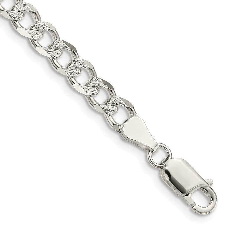 8 Zoll Sterlingsilber 5.5mm Pavé Panzer Gliederarmband