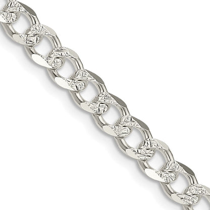 30 Zoll Sterlingsilber 5.5mm Pavé Panzer Halskette