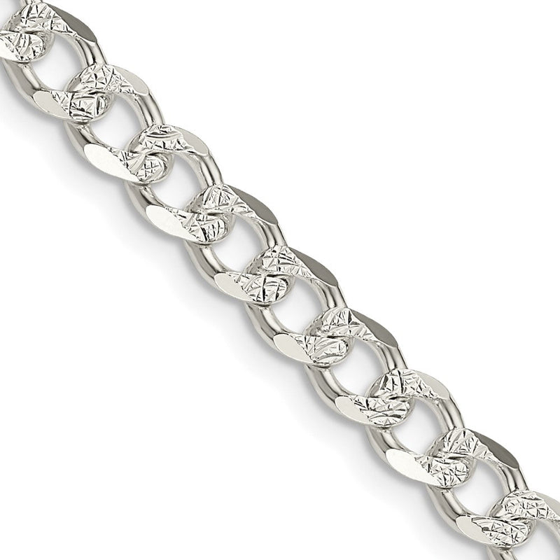 30 Zoll Sterlingsilber 5.5mm Pavé Panzer Halskette