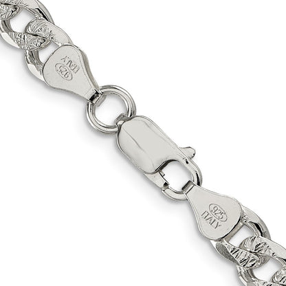Sterlingsilber 7mm Pavé Panzer Halskette