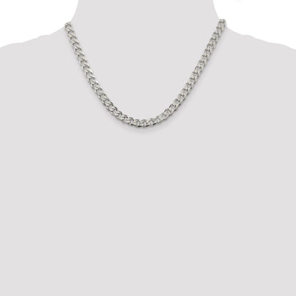 Sterlingsilber 7mm Pavé Panzer Halskette