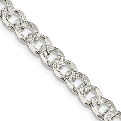 Sterlingsilber 7mm Pavé Panzer Halskette