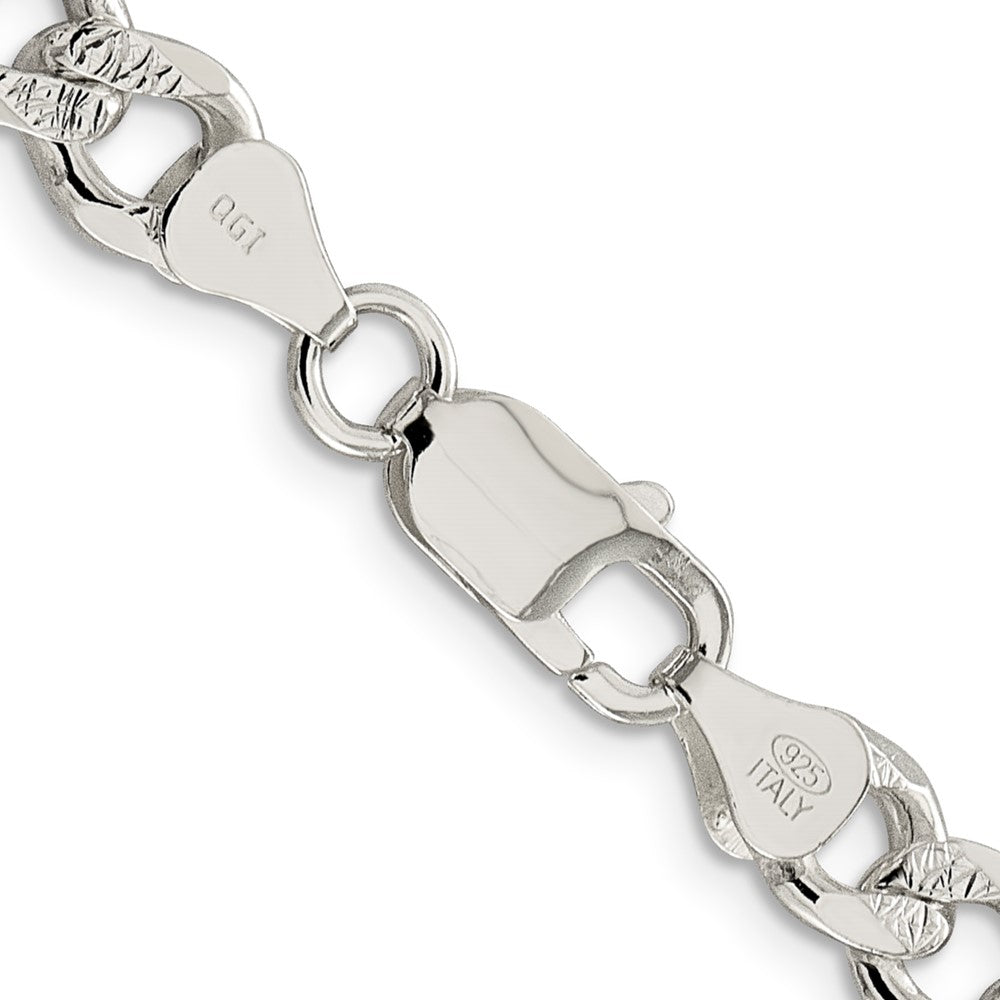 Sterlingsilber 7.5mm Pavé Panzer Halskette