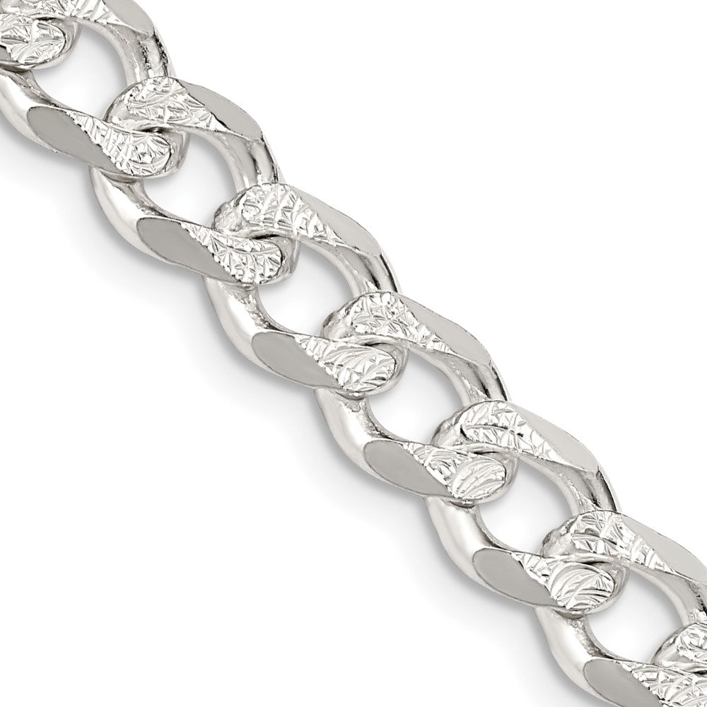 Sterlingsilber 7.5mm Pavé Panzer Halskette