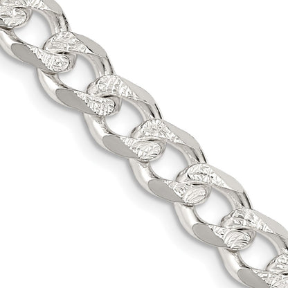 Sterlingsilber 7.5mm Pavé Panzer Halskette