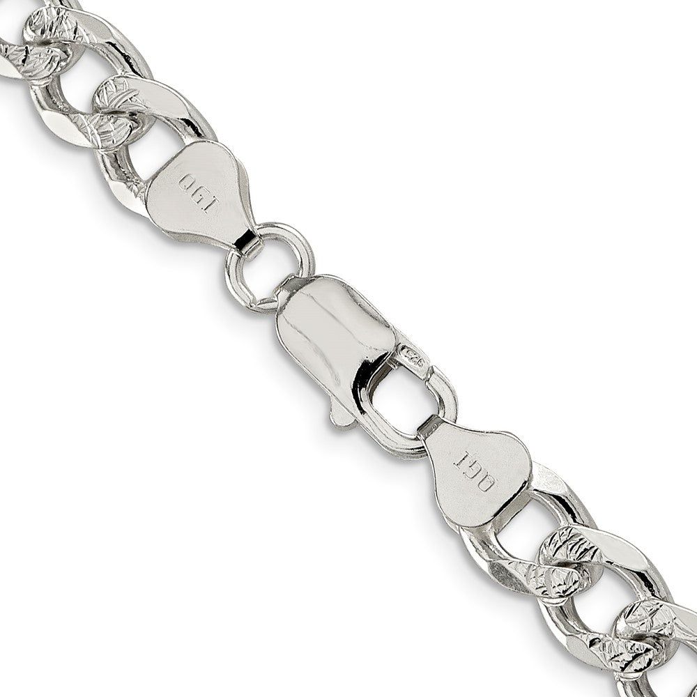 Sterlingsilber 8.3mm Pavé Panzer Halskette