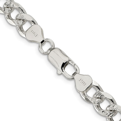 Sterlingsilber 8.3mm Pavé Panzer Halskette