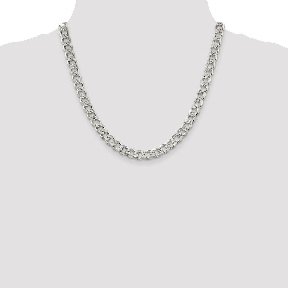 Sterlingsilber 8.3mm Pavé Panzer Halskette