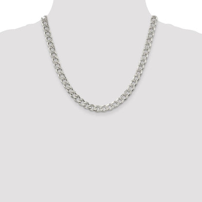 Sterlingsilber 8.3mm Pavé Panzer Halskette