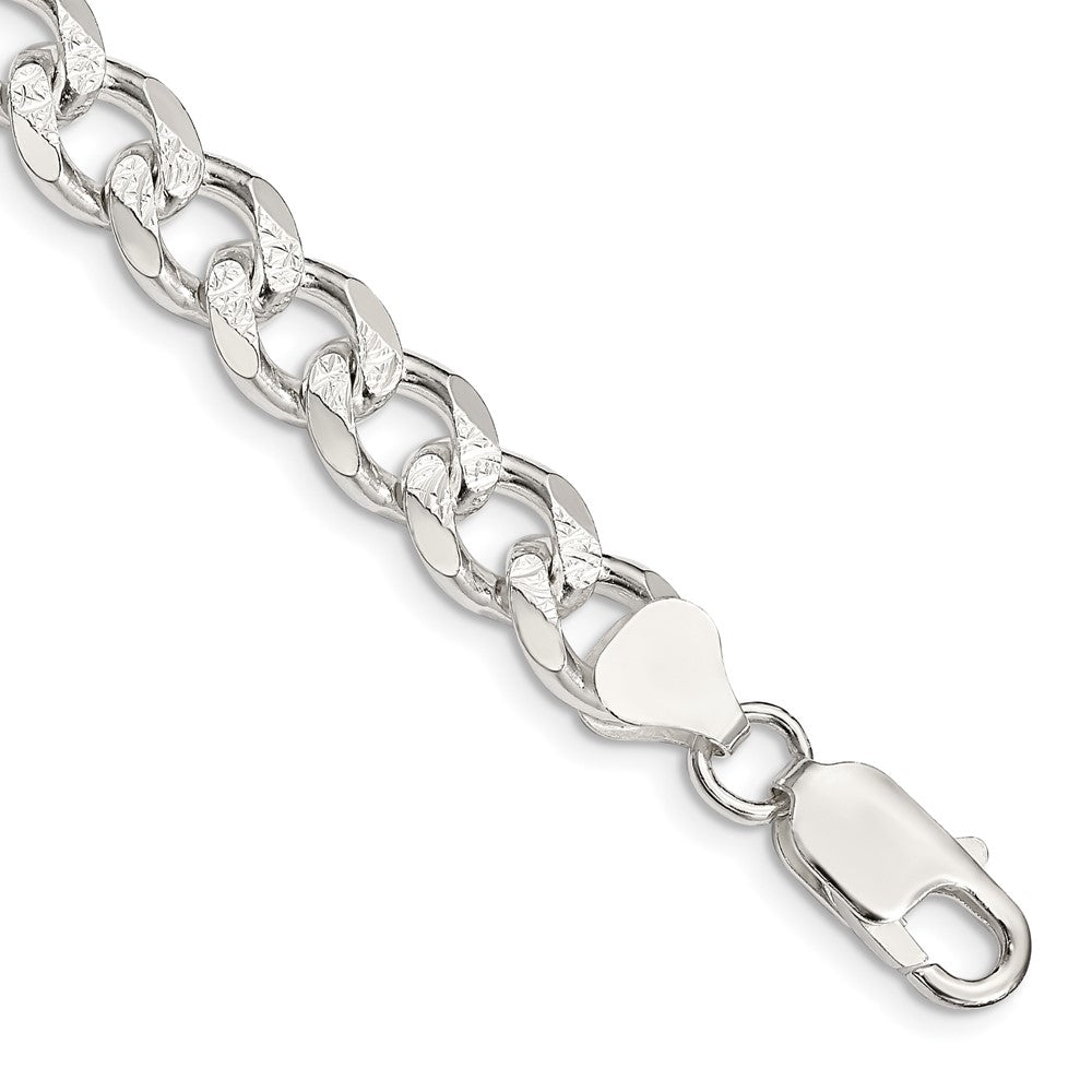 Sterlingsilber 8.3mm Pavé Panzer Gliederarmband