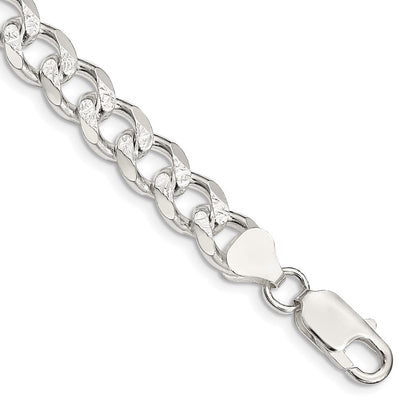 Sterlingsilber 8.3mm Pavé Panzer Gliederarmband