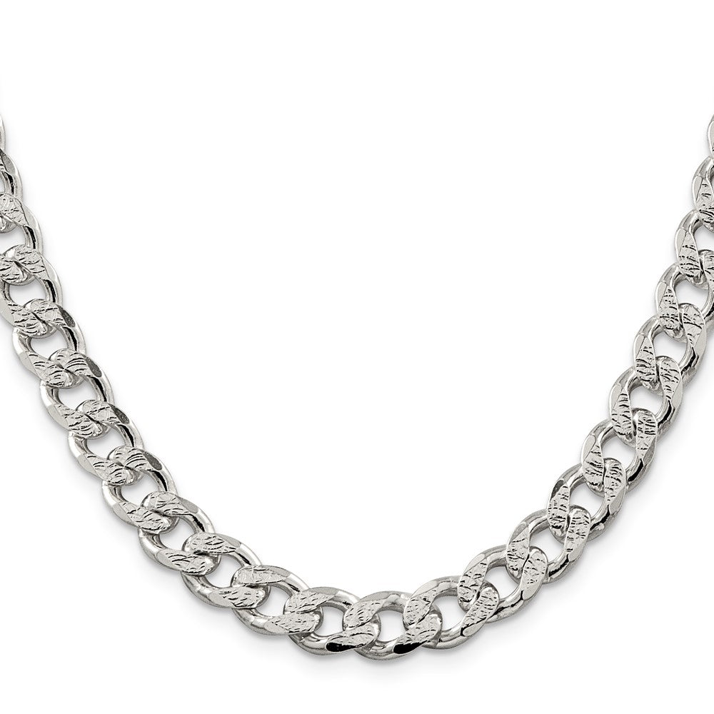 Sterlingsilber 9.3mm Pavé Panzer Halskette
