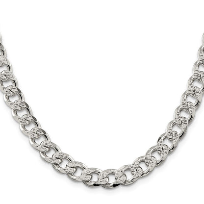 Sterlingsilber 9.3mm Pavé Panzer Halskette