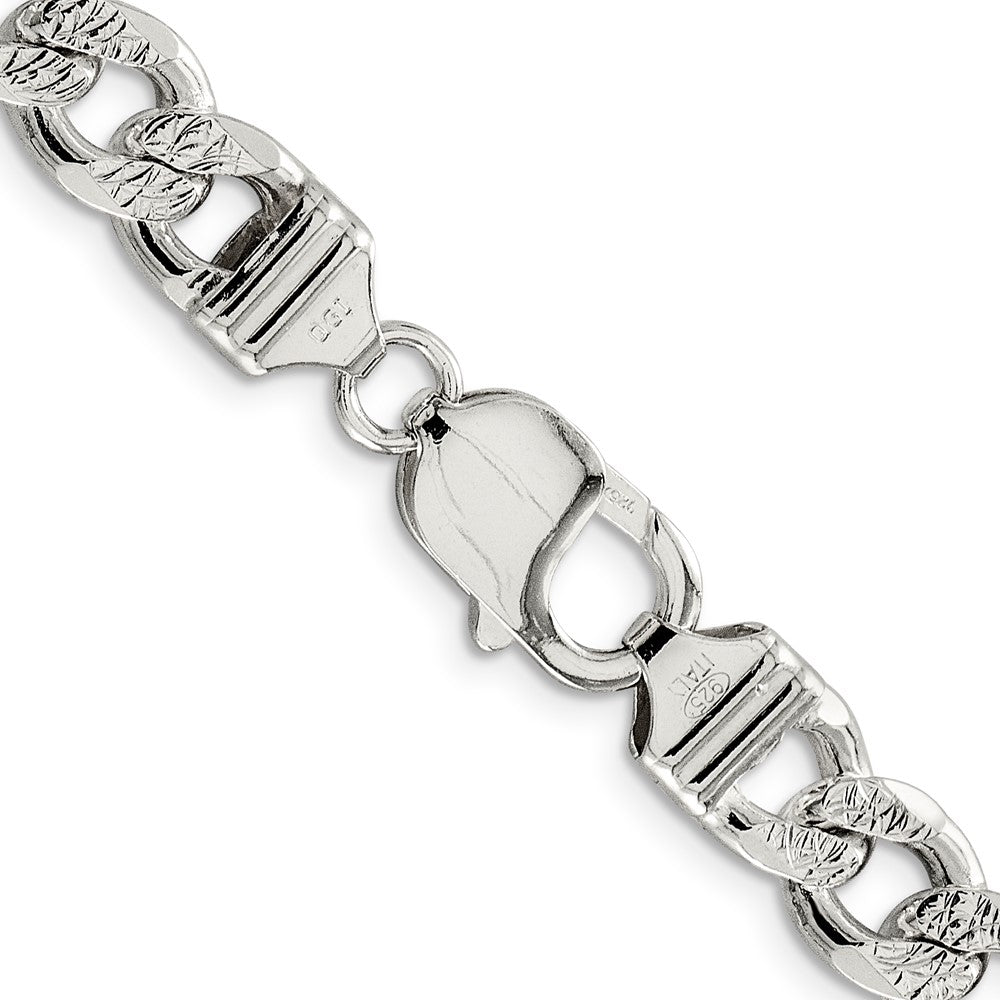 Sterlingsilber 9.3mm Pavé Panzer Halskette