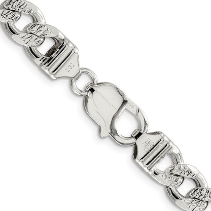 Sterlingsilber 9.3mm Pavé Panzer Halskette