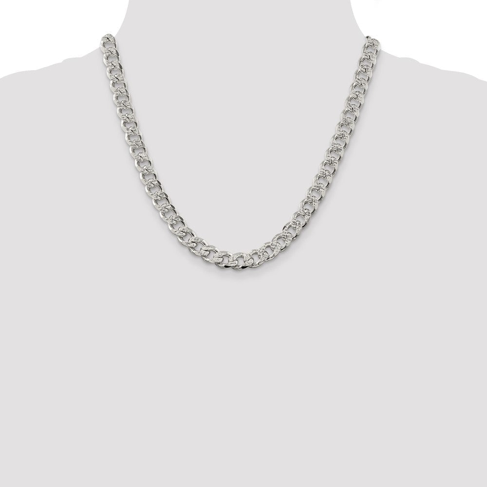 Sterlingsilber 9.3mm Pavé Panzer Halskette