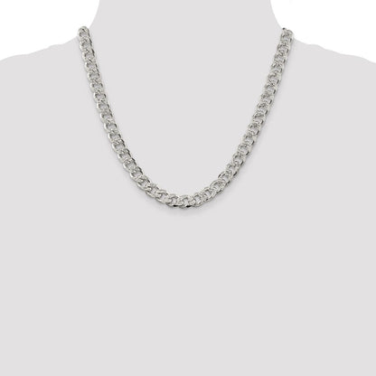 Sterlingsilber 9.3mm Pavé Panzer Halskette
