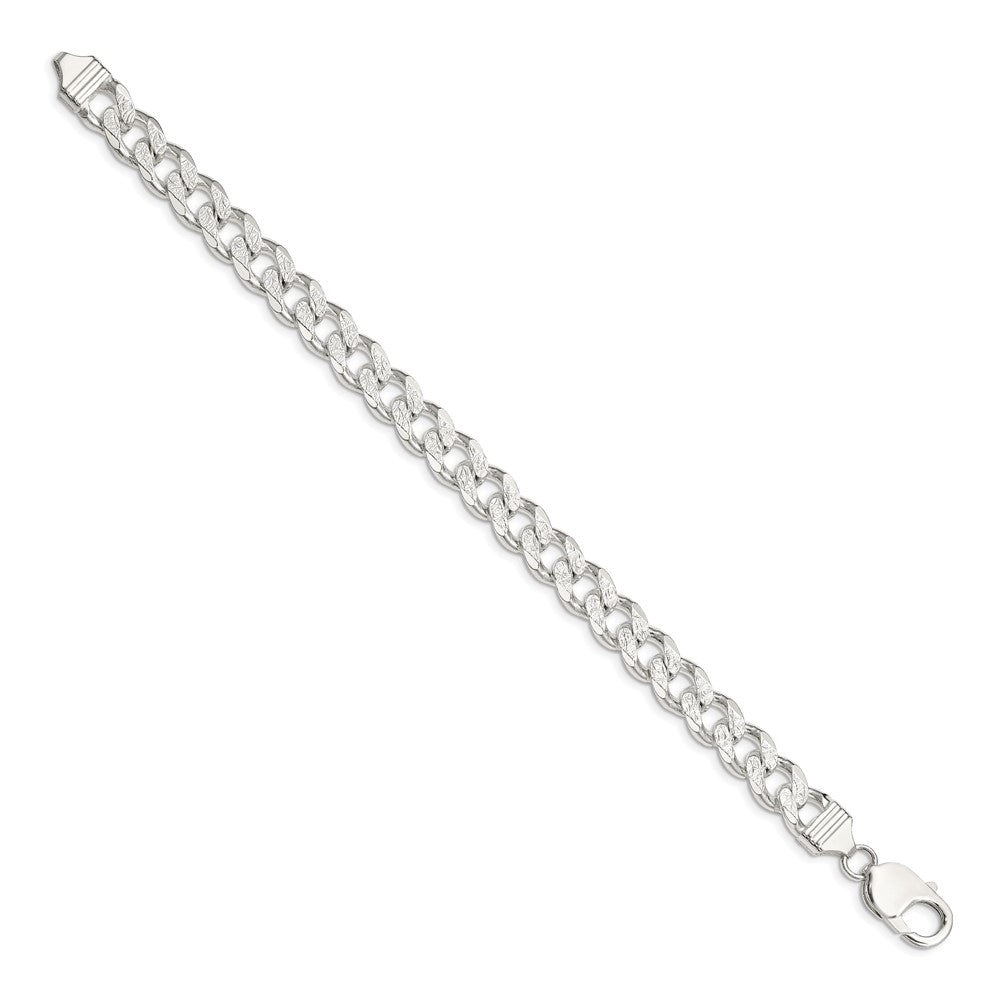 Sterlingsilber 9.3mm Pavé Panzer Gliederarmband