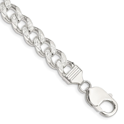 Sterlingsilber 9.3mm Pavé Panzer Gliederarmband