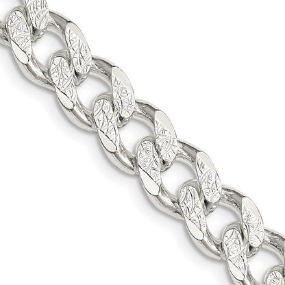 Sterlingsilber 9.3mm Pavé Panzer Halskette