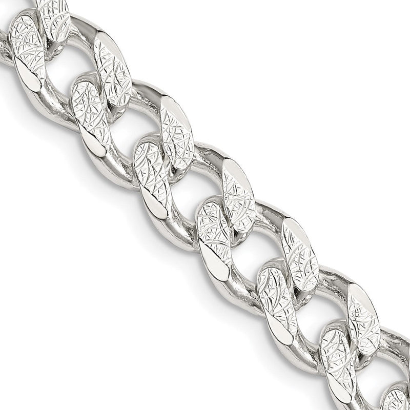 Sterlingsilber 9.3mm Pavé Panzer Halskette