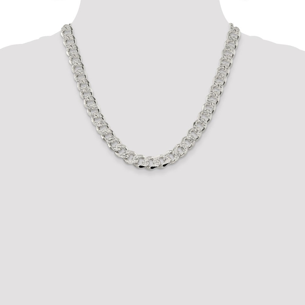 Sterlingsilber 11.0mm Pavé Panzer Halskette