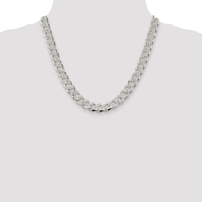 Sterlingsilber 11.0mm Pavé Panzer Halskette