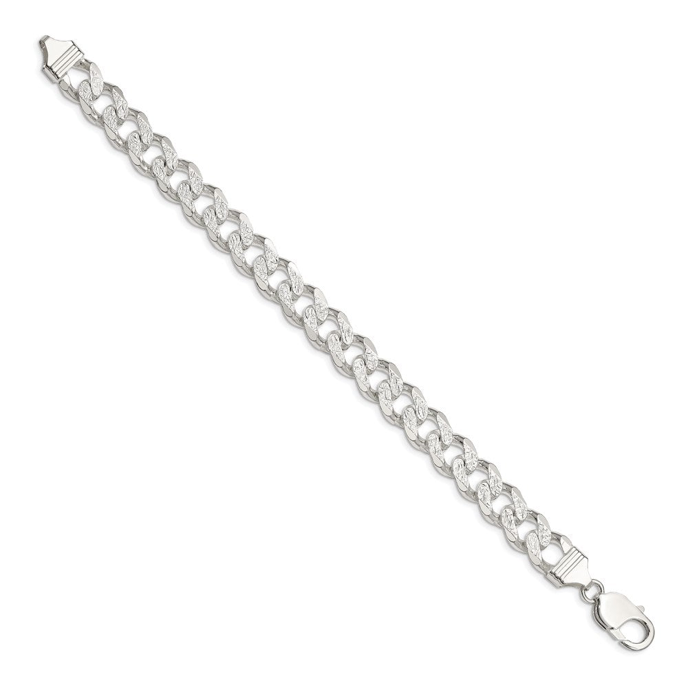 Sterlingsilber 11.0mm Pavé Panzer Gliederarmband