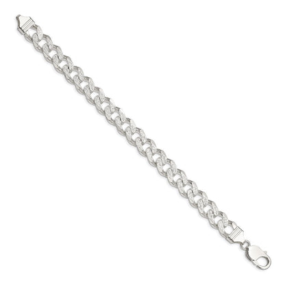 Sterlingsilber 11.0mm Pavé Panzer Gliederarmband