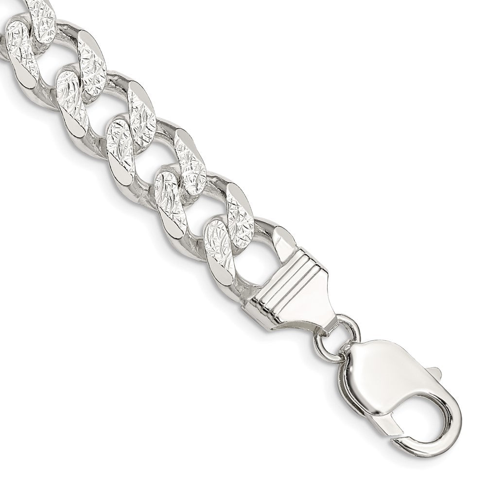 Sterlingsilber 11.0mm Pavé Panzer Gliederarmband