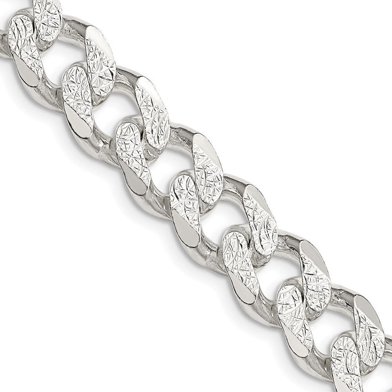 Sterlingsilber 11.0mm Pavé Panzer Halskette