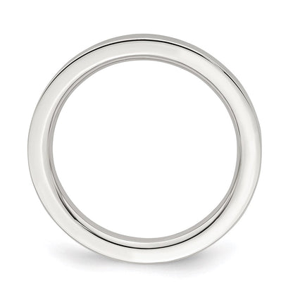 Sterlingsilber 2mm Komfort-Passform Flach Größe 7 Ring