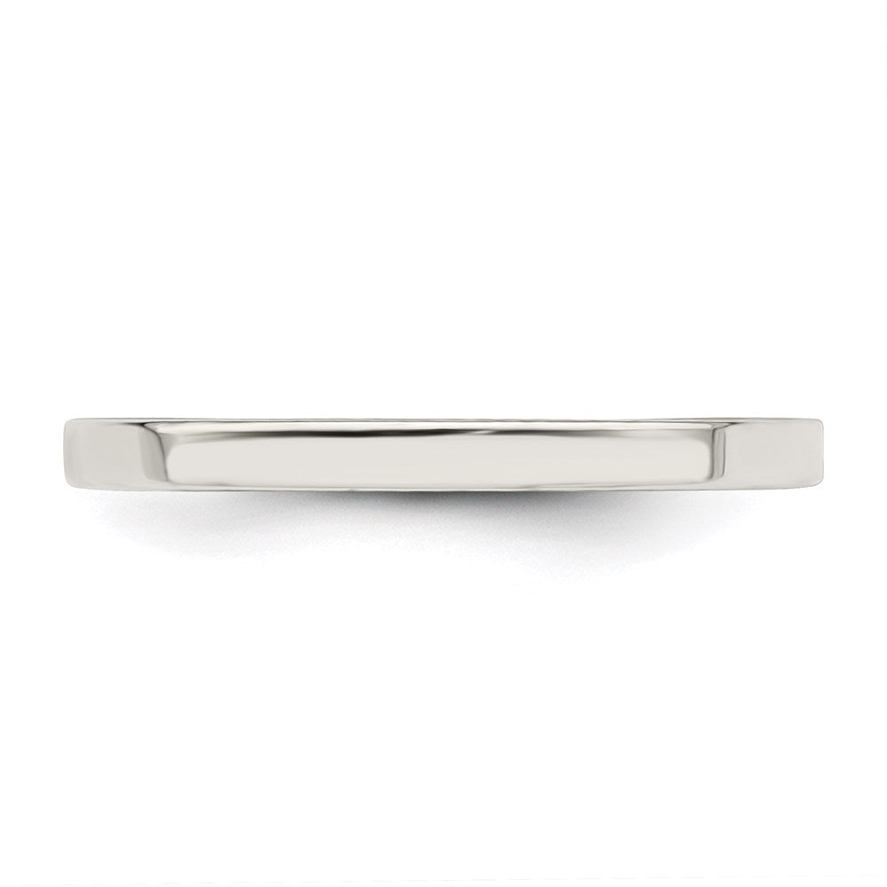 Sterlingsilber 2mm Komfort-Passform Flach Größe 4 Ring