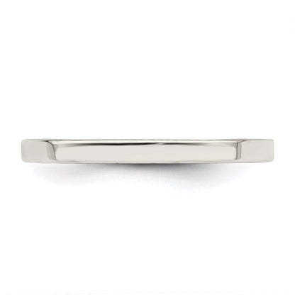 Sterlingsilber 2mm Komfort-Passform Flach Größe 6 Ring
