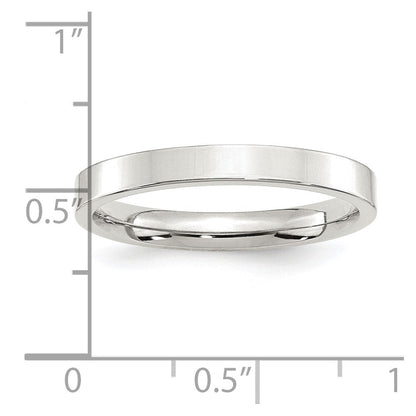 Sterlingsilber 3mm Komfort-Passform Flach Größe 5 Ring