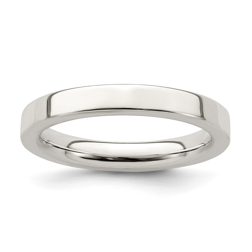 Sterlingsilber 3mm Komfort-Passform Flach Größe 9 Ring