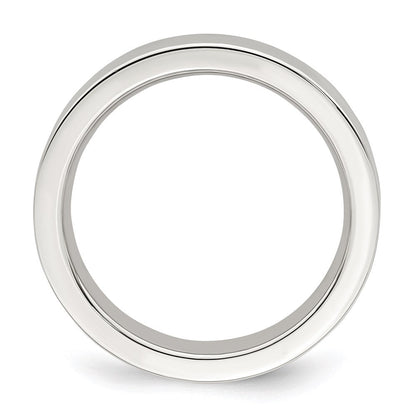 Sterlingsilber 4mm Komfort-Passform Flach Größe 7 Ring