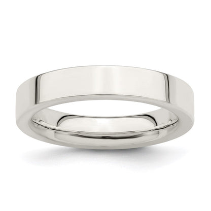 Sterlingsilber 4mm Komfort-Passform Flach Größe 4 Ring