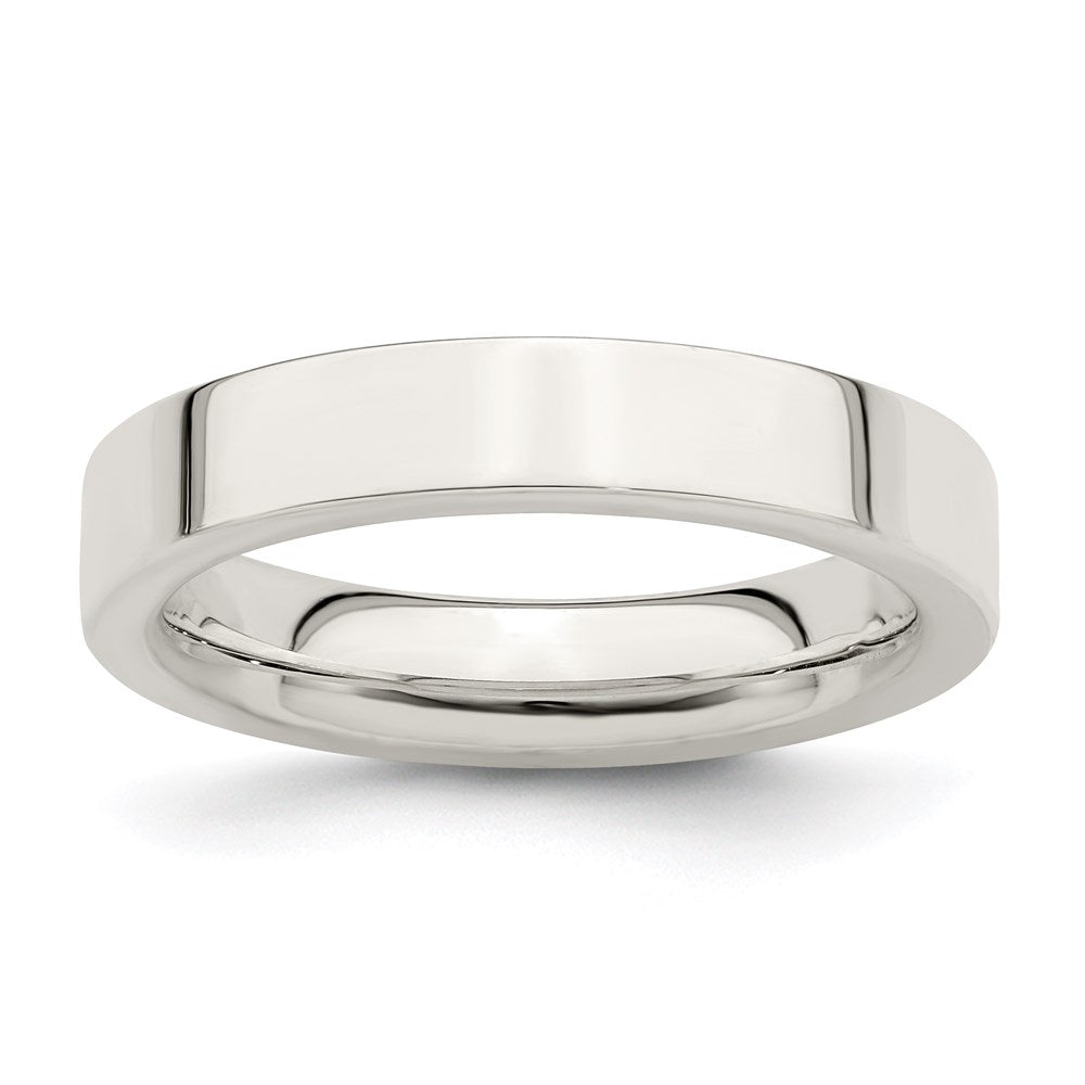 Sterlingsilber 4mm Komfort-Passform Flach Größe 5 Ring