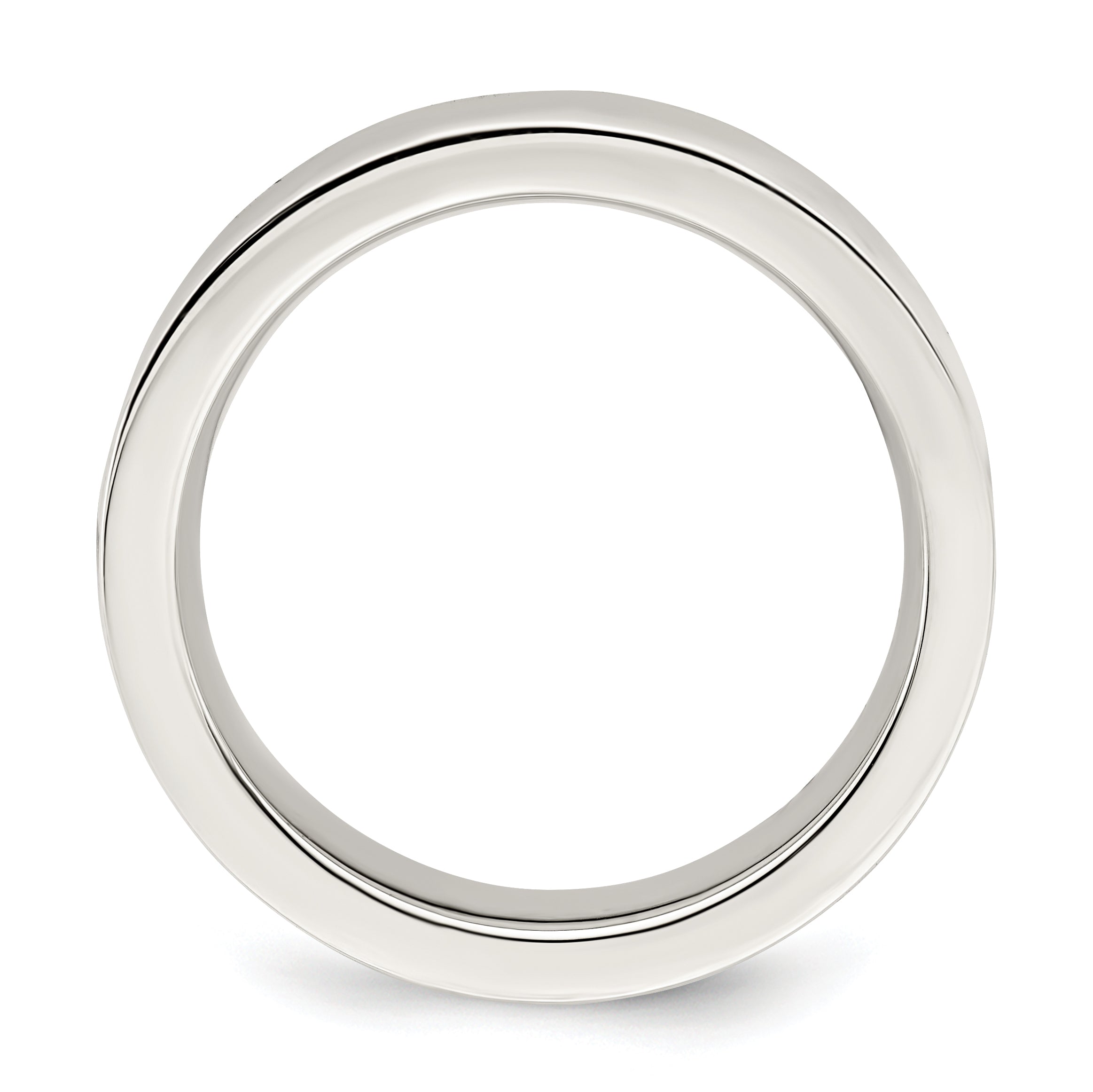 Sterlingsilber 5mm Komfort-Passform Flach Größe 7 Ring