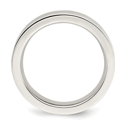Sterlingsilber 5mm Komfort-Passform Flach Größe 8.5 Ring