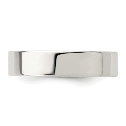 Sterlingsilber 5mm Komfort-Passform Flach Größe 8.5 Ring