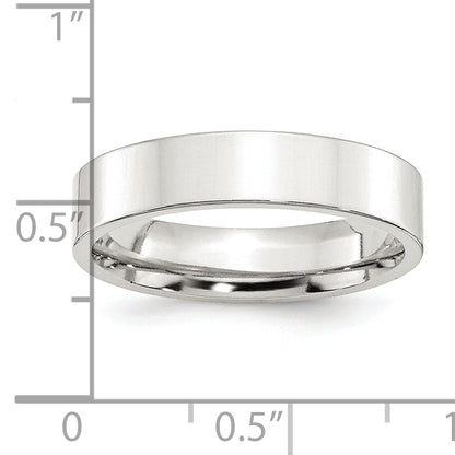 Sterlingsilber 5mm Komfort-Passform Flach Größe 7 Ring
